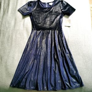 Shimmer blue and silver dress